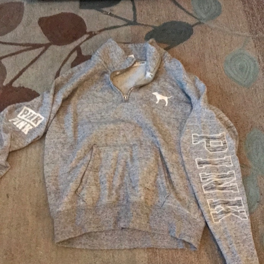 pink half zip